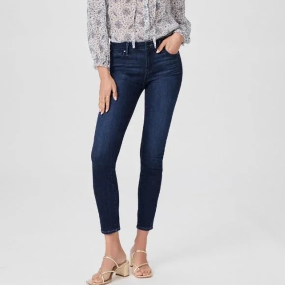 Paige Verdugo Jeans Crop Skinny Blue Denim Size 27